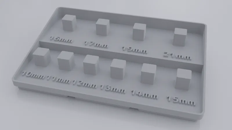 Gridfinity Socket Storage (3/8" Metric)
