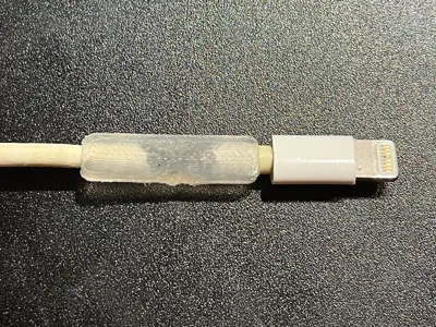 iPhone cable repair - hot glue