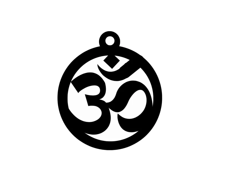 om symbol keychain