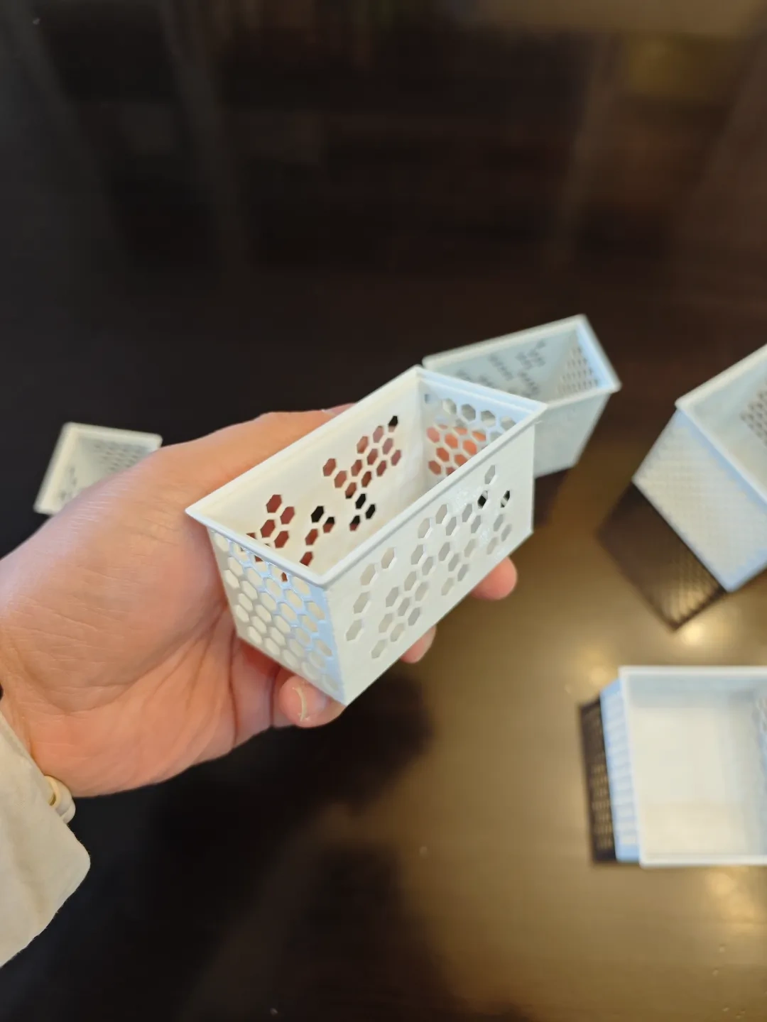 Miniatura 3 do modelo 3D 6款不同尺寸 镂空 叠加 堆叠 收纳盒 省料