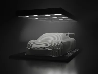 Audi R8 LMS EVO II Layered Sculpture
