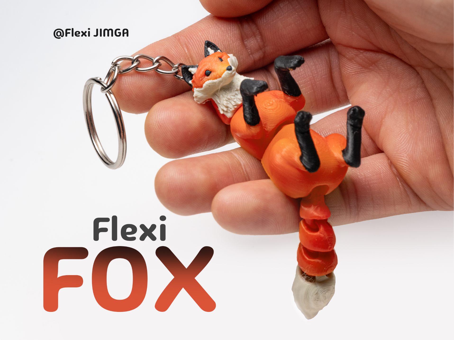 Flexi cute FOX – Articulated Keychain