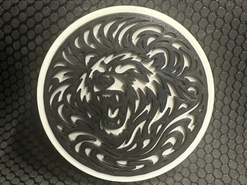 Bear Coaster (108mm) with Removable Insert