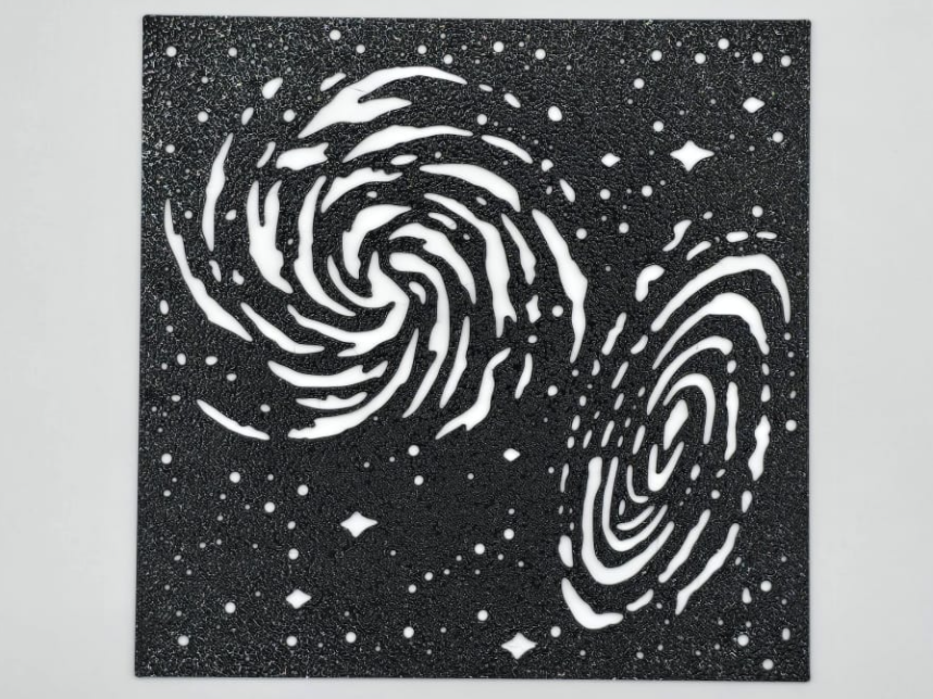 Spiral Galaxy Deep Space Cosmos Pattern Stencil