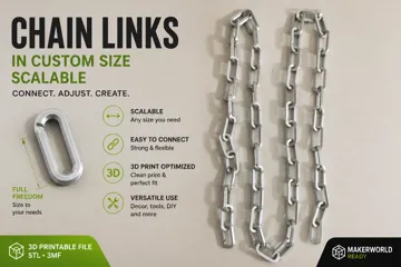 Modelo para impresión 3D: Chain Links / Kettenglieder — vista de referencia 2