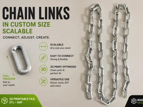 Modelo para impresión 3D: Chain Links / Kettenglieder — referencia de MakerWorld