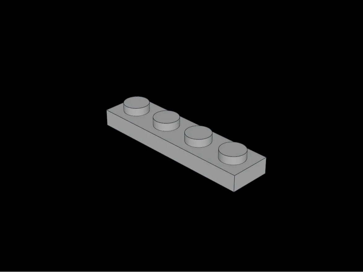 Brick Compatible Plate 1 x 4