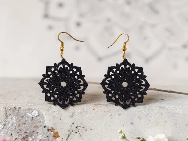 Mandala Flower in the flower earrings