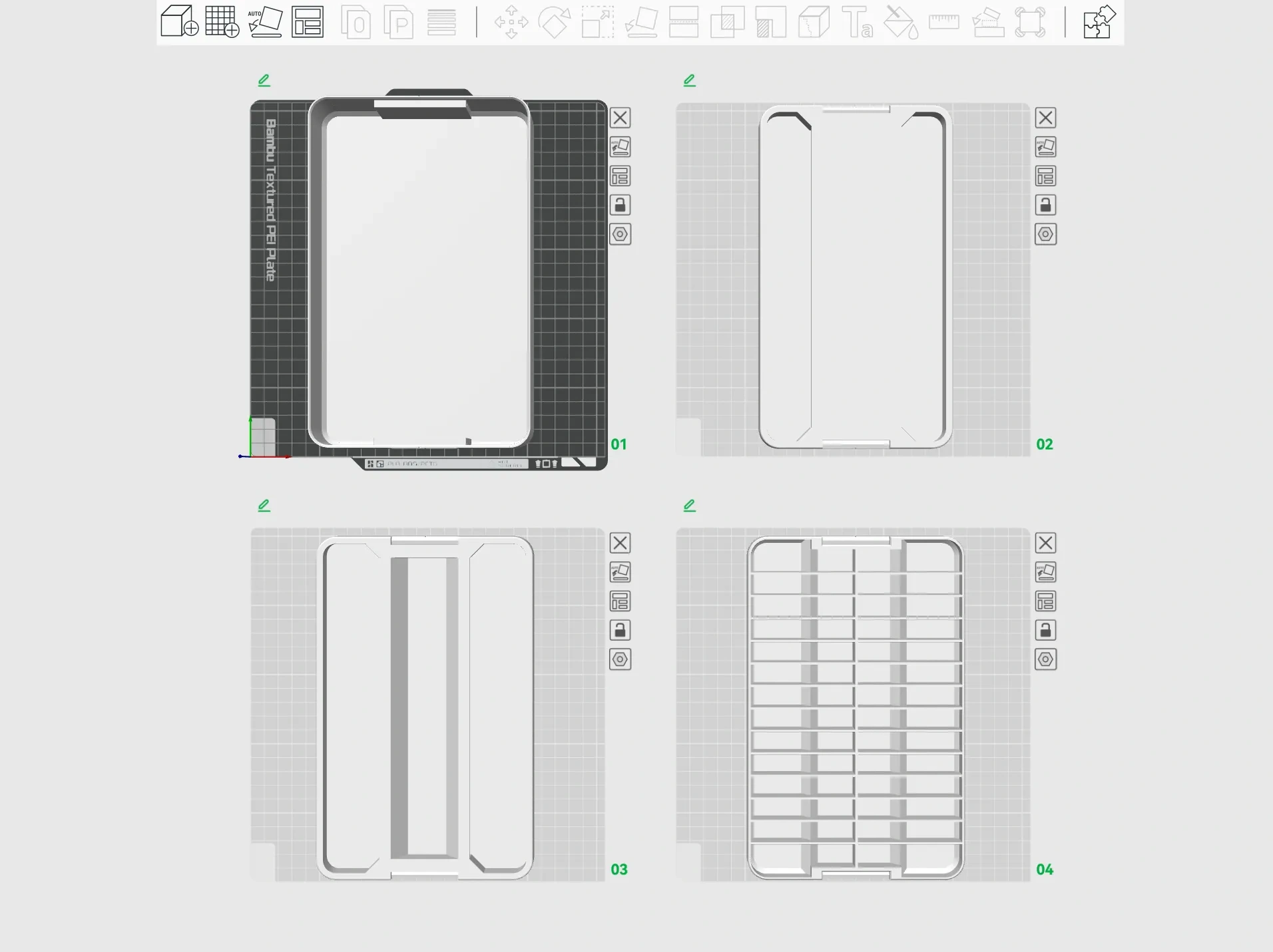 Miniatura 2 do modelo 3D 盒子带卡扣可叠放 （大中小三种尺寸)
