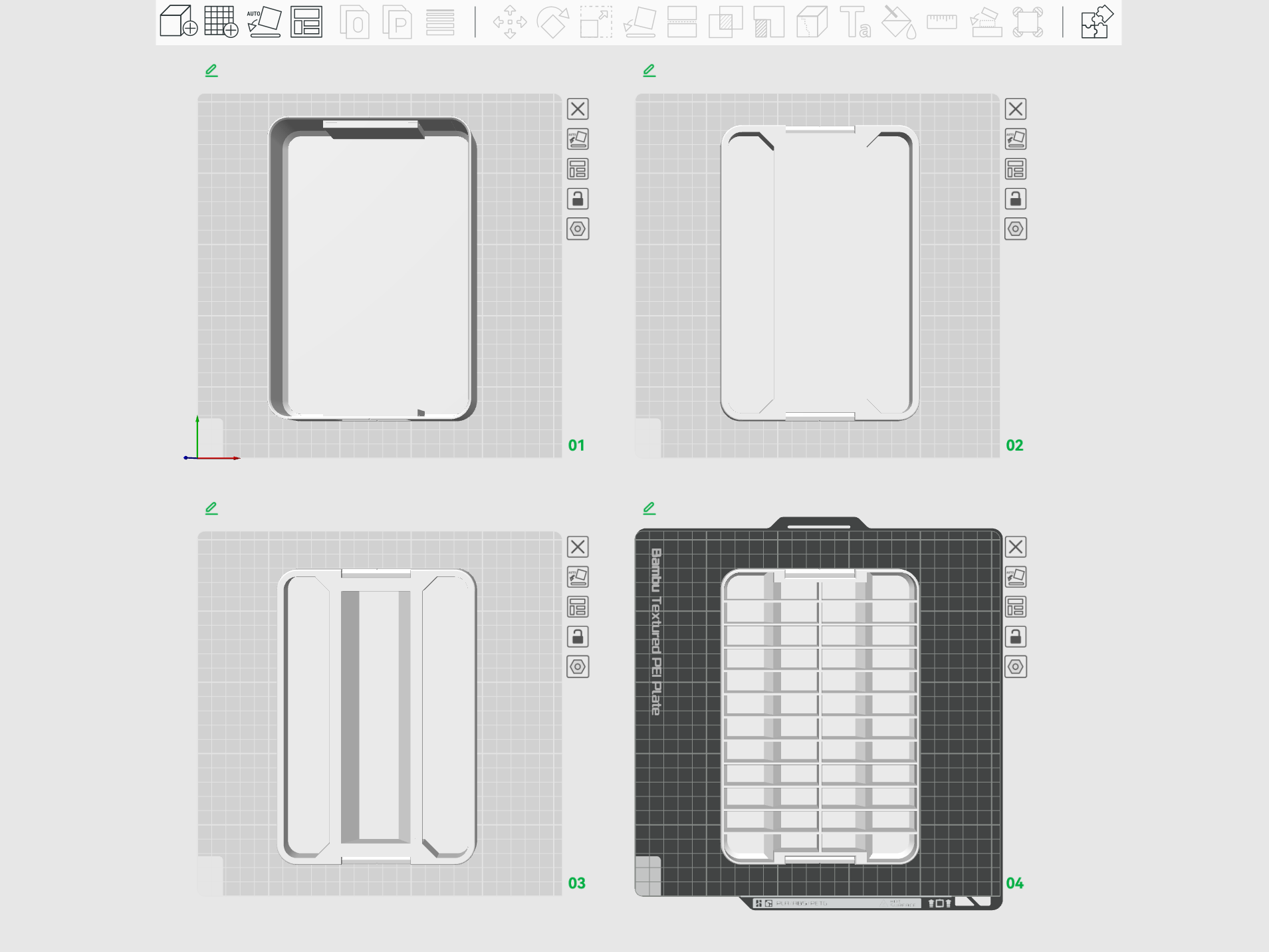 Miniatura 5 do modelo 3D 盒子带卡扣可叠放 （大中小三种尺寸)