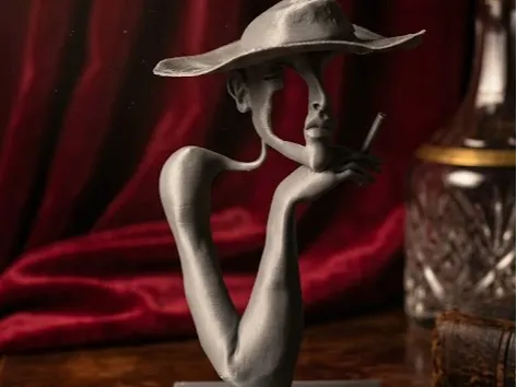 Minimalist Surrealist Smoker Sculpture