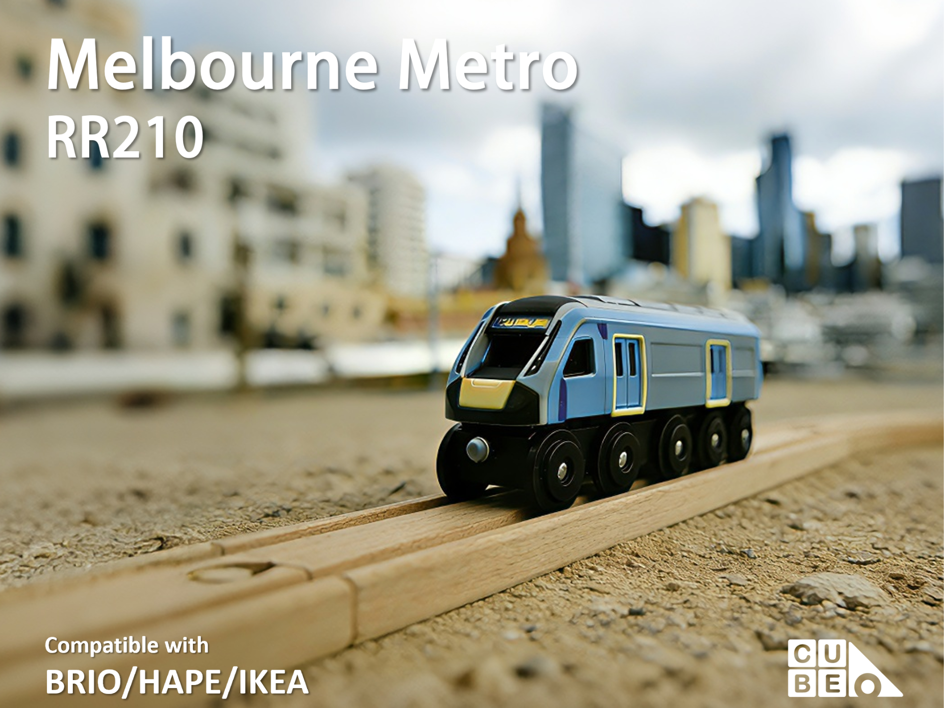 CUBEUNi- Melbourne metro train-BRIO/IKEA Lillabo