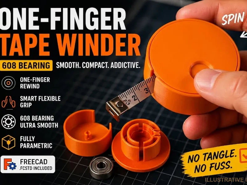 ONE-FINGER TAPE MEASURE WINDER Parametric