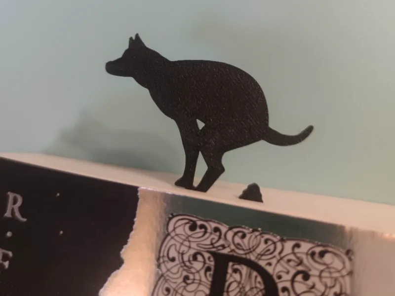 Pooping Dog Bookmark