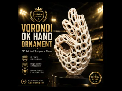 Voronoi Hand "Okay" Emoji