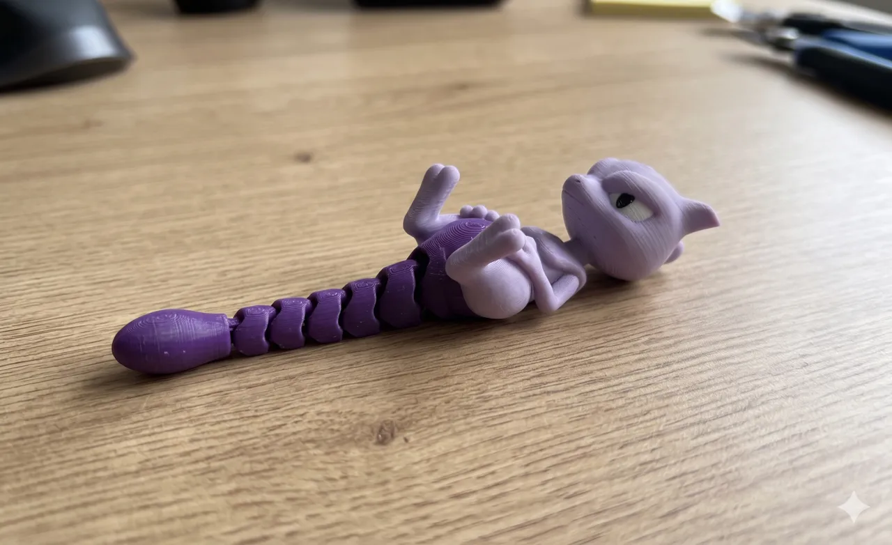 Articulated Mewtwo Keychain view 2