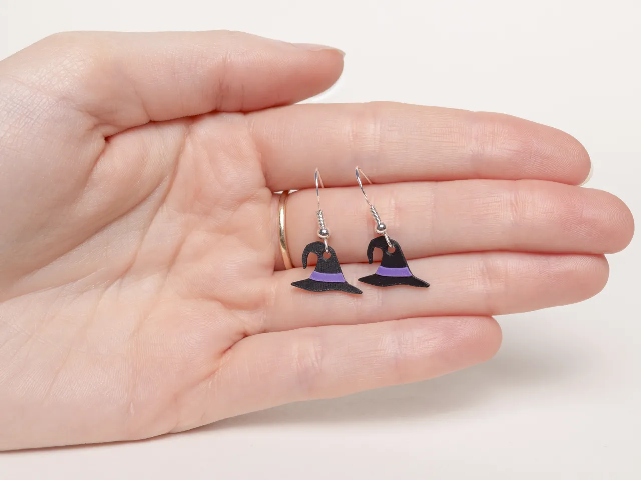 Halloween Witches Hat Earrings view 2