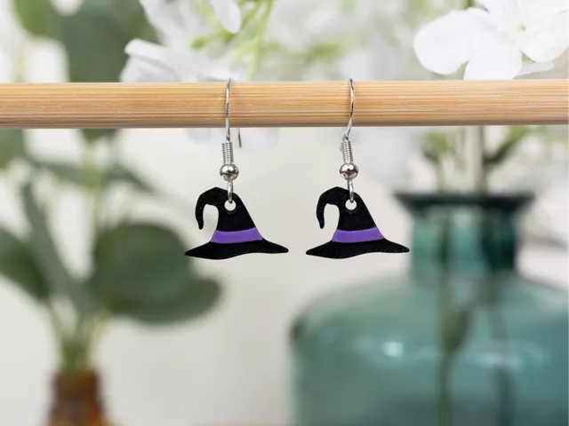 Halloween Witches Hat Earrings