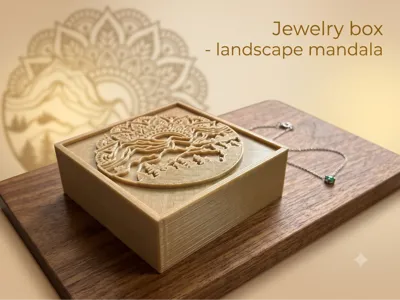 Jewelry box - landscape mandala