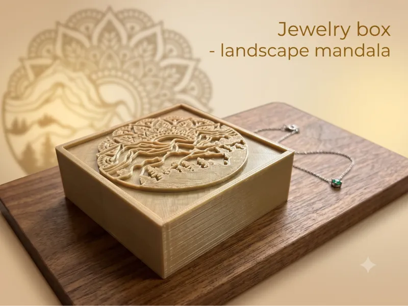 Jewelry box - landscape mandala