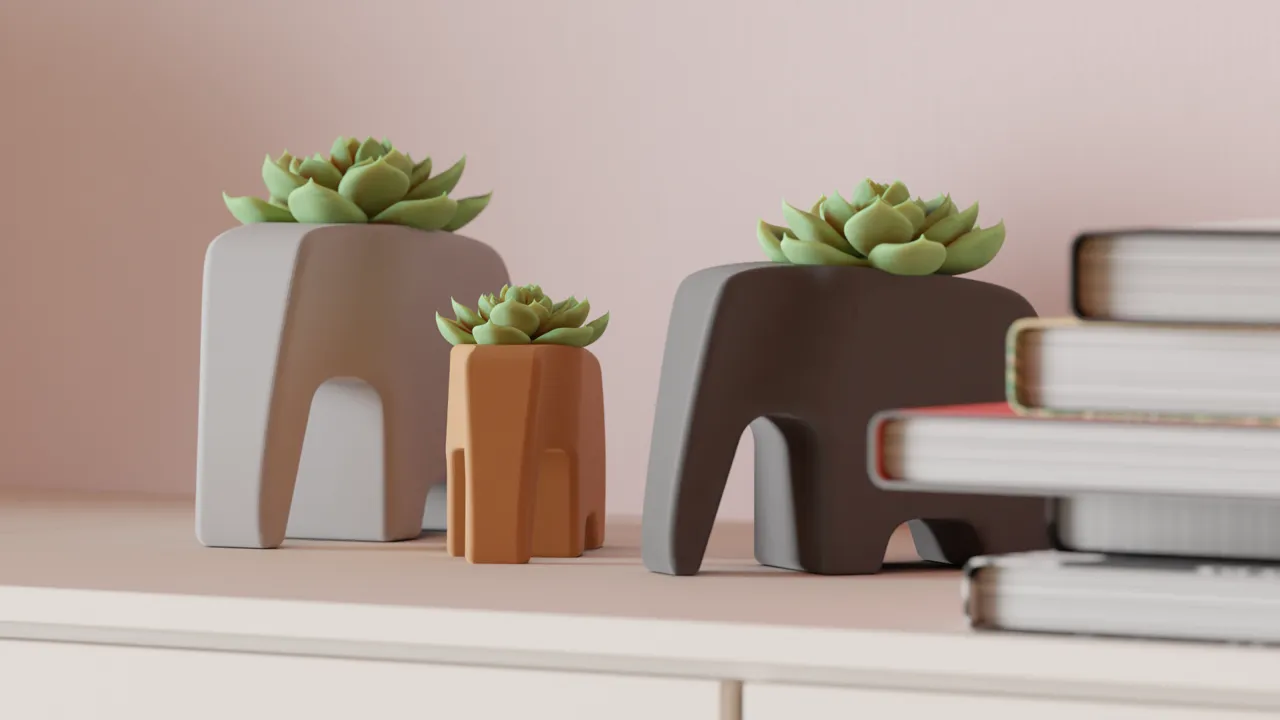 Elephant Plant pot. Great Succulent Planter view 3