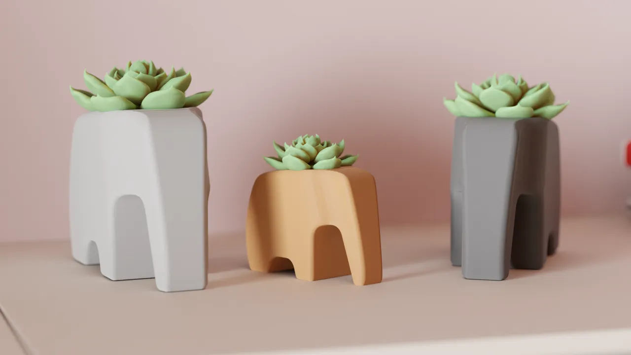 Elephant Plant pot. Great Succulent Planter view 4