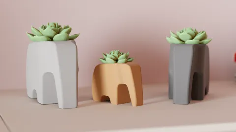 Elephant Plant pot. Great Succulent Planter view 4