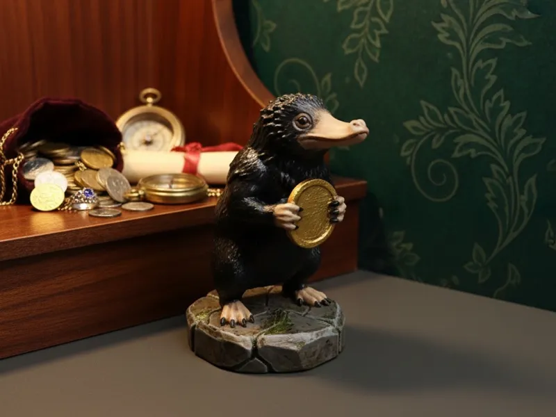Süßer Niffler mit Goldmünze – Perfekt für Fans!