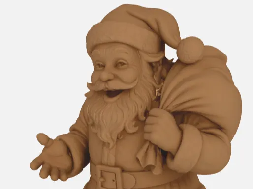 Santa Claus Bust with Gift Sack