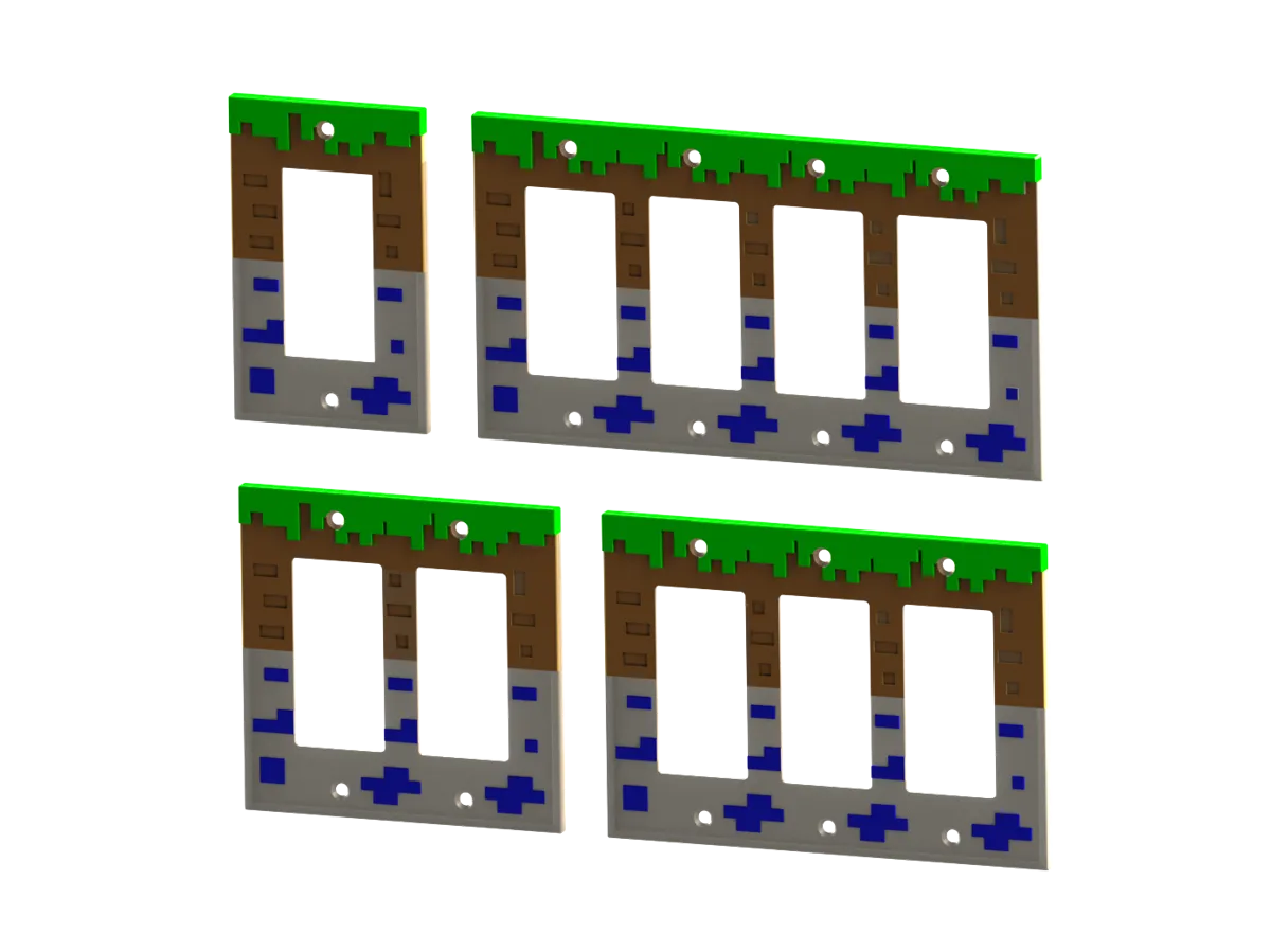 Custom Light Switch Minecraft Minecraft Light Switch Covers (Decora) - Free 3D Print Model - MakerWorld