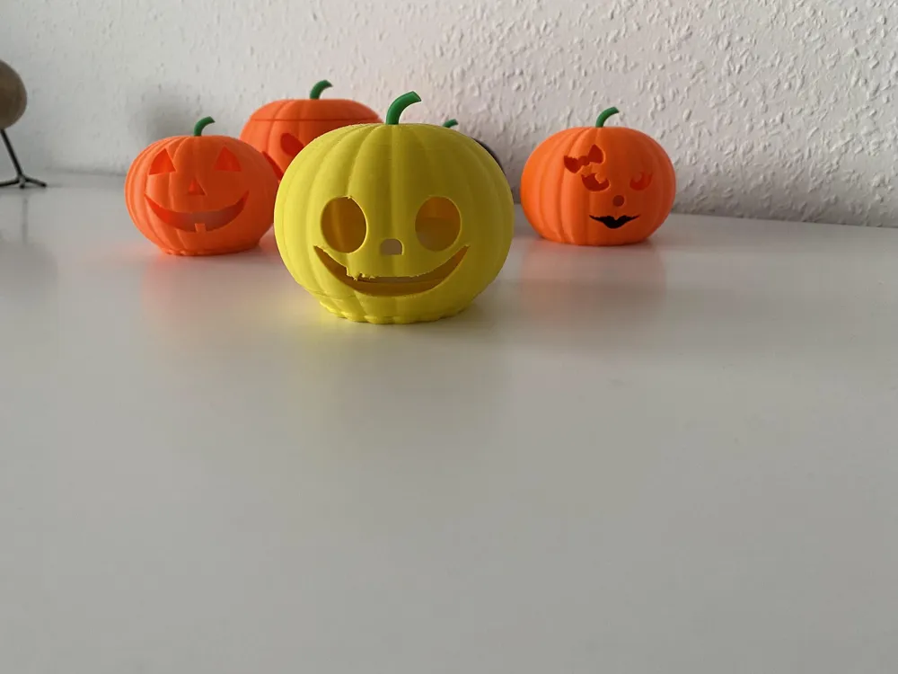Spooky Halloween Tea Light Pumpkin Pack (6 faces) - Free 3D Print Model ...