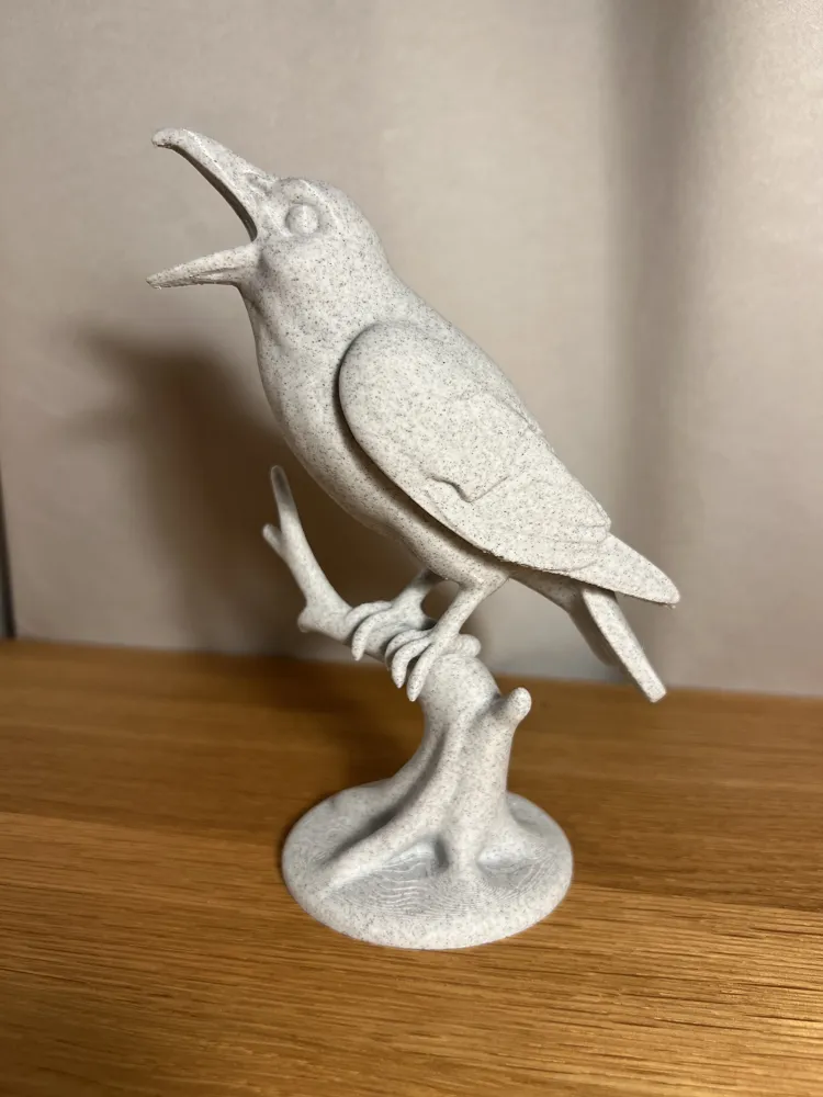 Crow on Branch - Free 3D Print Model - MakerWorld