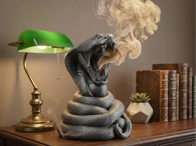 Snake Incense Burner| Cobra Smoke Statue 