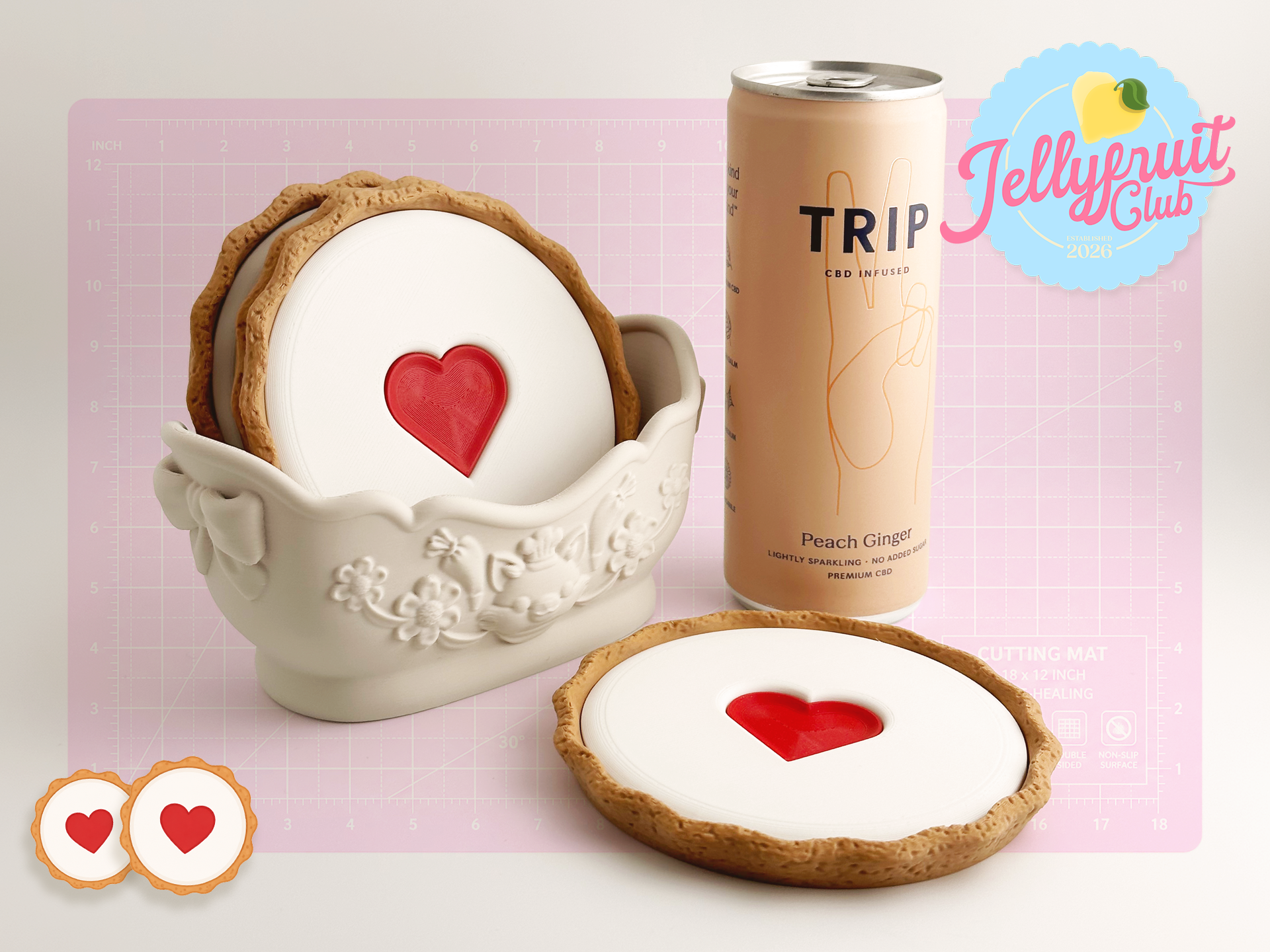 Bakewell Tart Coasters (No AMS)
