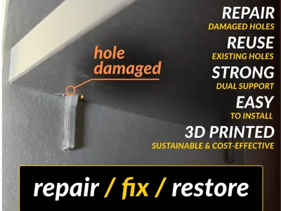 Shelf Pin Repair Bridge – Fix Damaged Shelf Holes