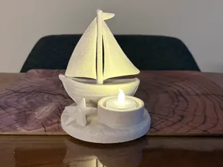 Segelboot Teelicht