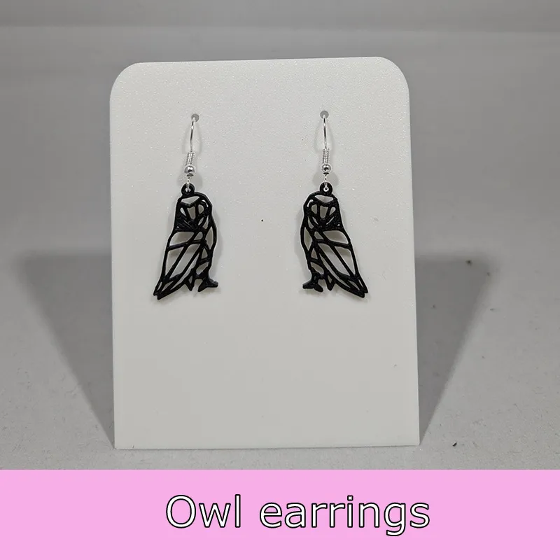 Owl earring view 3