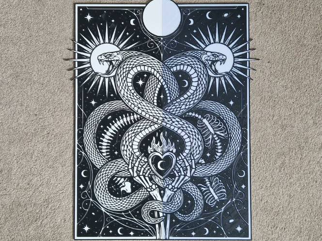 Gothic Snake/Bones - 4 Piece unique Wall Art NOAMS