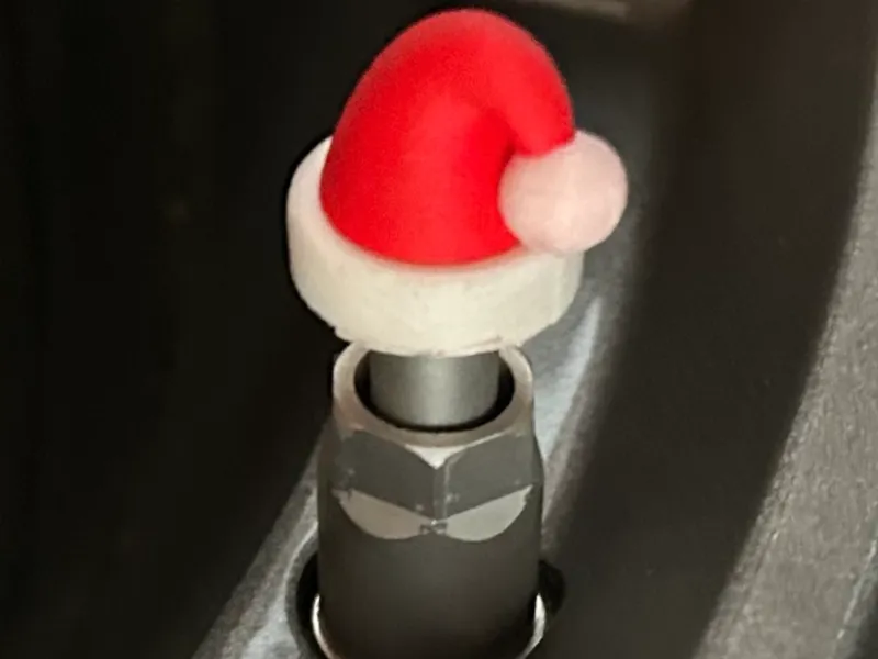 Santa/Elf Hat Bicycle Valve Stem Caps (Presta)
