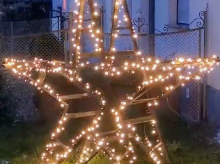 Verstärkung Holzbock Leuchtstern Weihnachtsstern