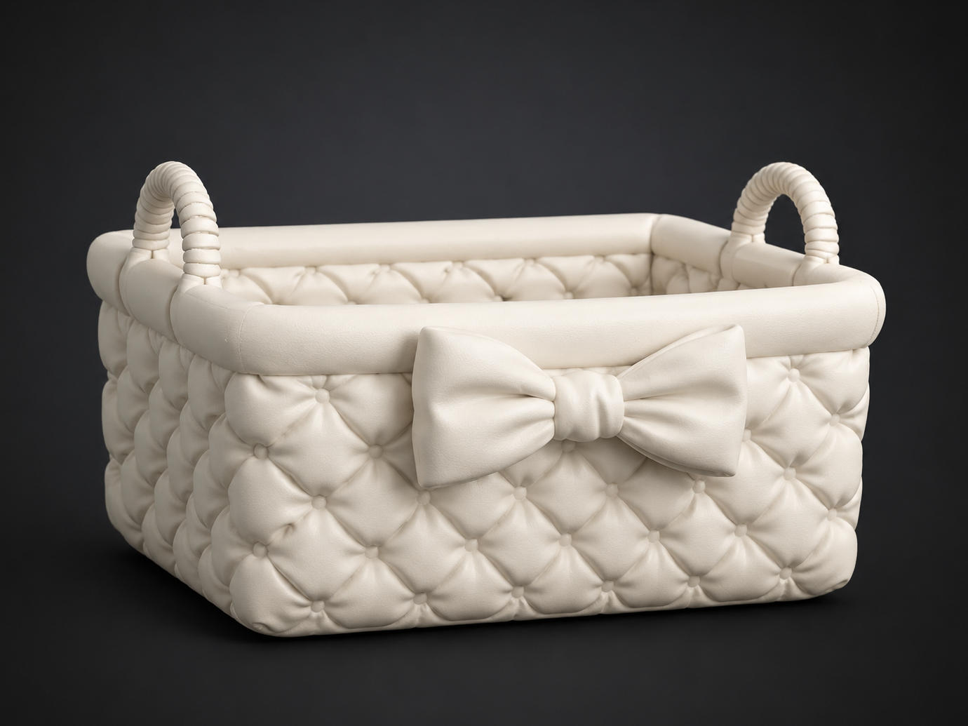 Cute Bow Basket Organizer