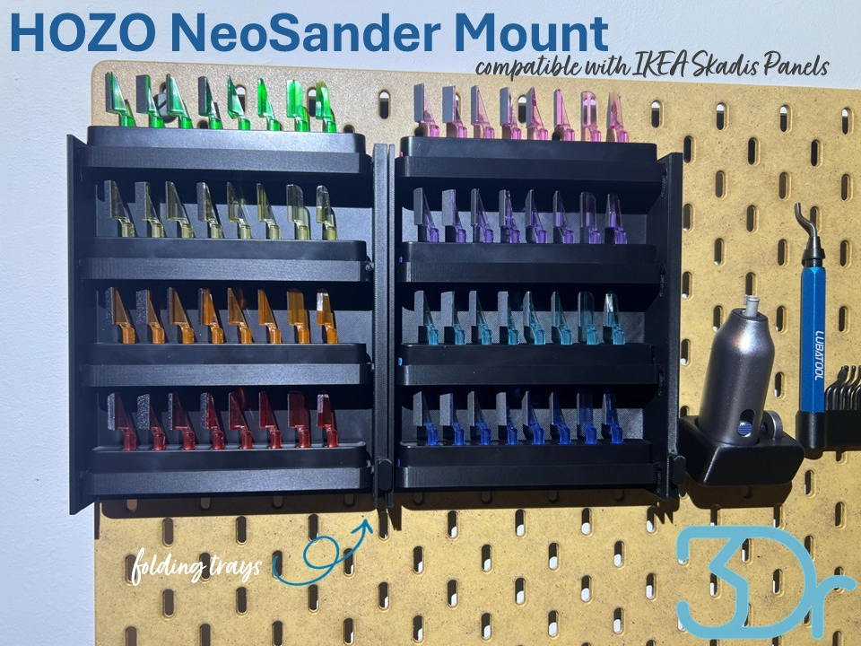 HOZO NeoSander Mount compatible with Ikea Skadis