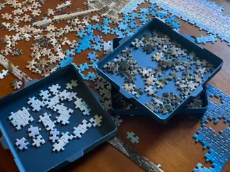 Stackable Jigsaw Puzzle Sorting Trays