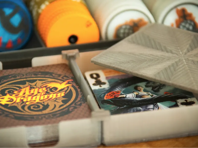 Double card box with lid