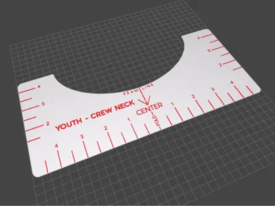 Youth Crew neck shirt sublimation guide