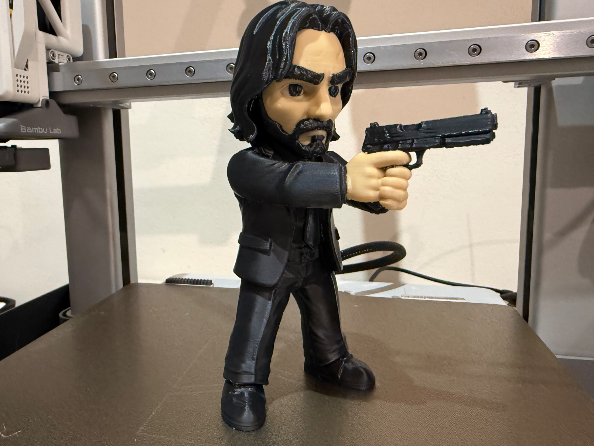 John Wick caricature miniature gun