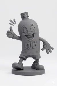 Figurine mascotte bouteille souriante — photo 5