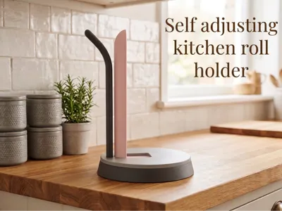 Self-Adjusting Paper Towel Holder with Spring