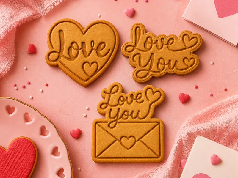 Cortador de Biscoito Love em 3 modelos