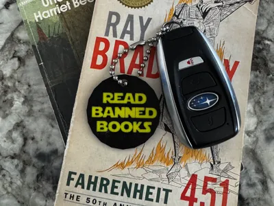 Read Banned Books Key Chain